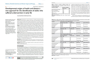 Developmental origins of health and disease