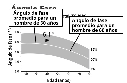 Phase Angle Percentile Chart Male