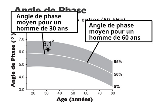 Phase Angle Percentile Chart Male