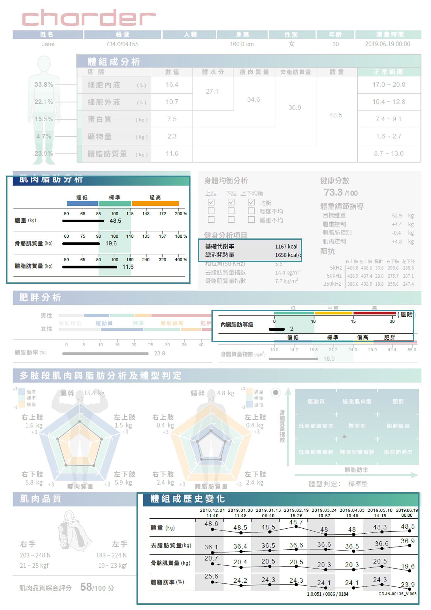 啟德體組成標準報表