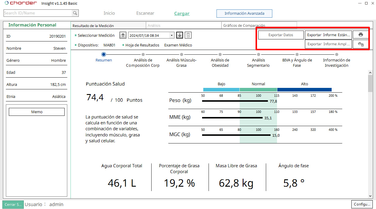 Charder Insight Export