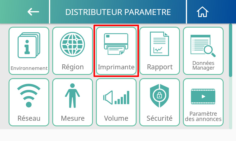 Paramètres MA601